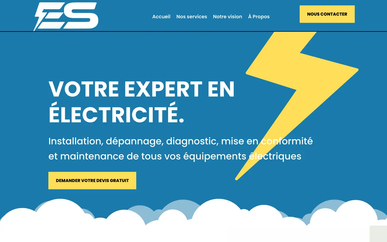 Le site d’Elec Service, électricité générale, Échirolles, réalisé par Odratta