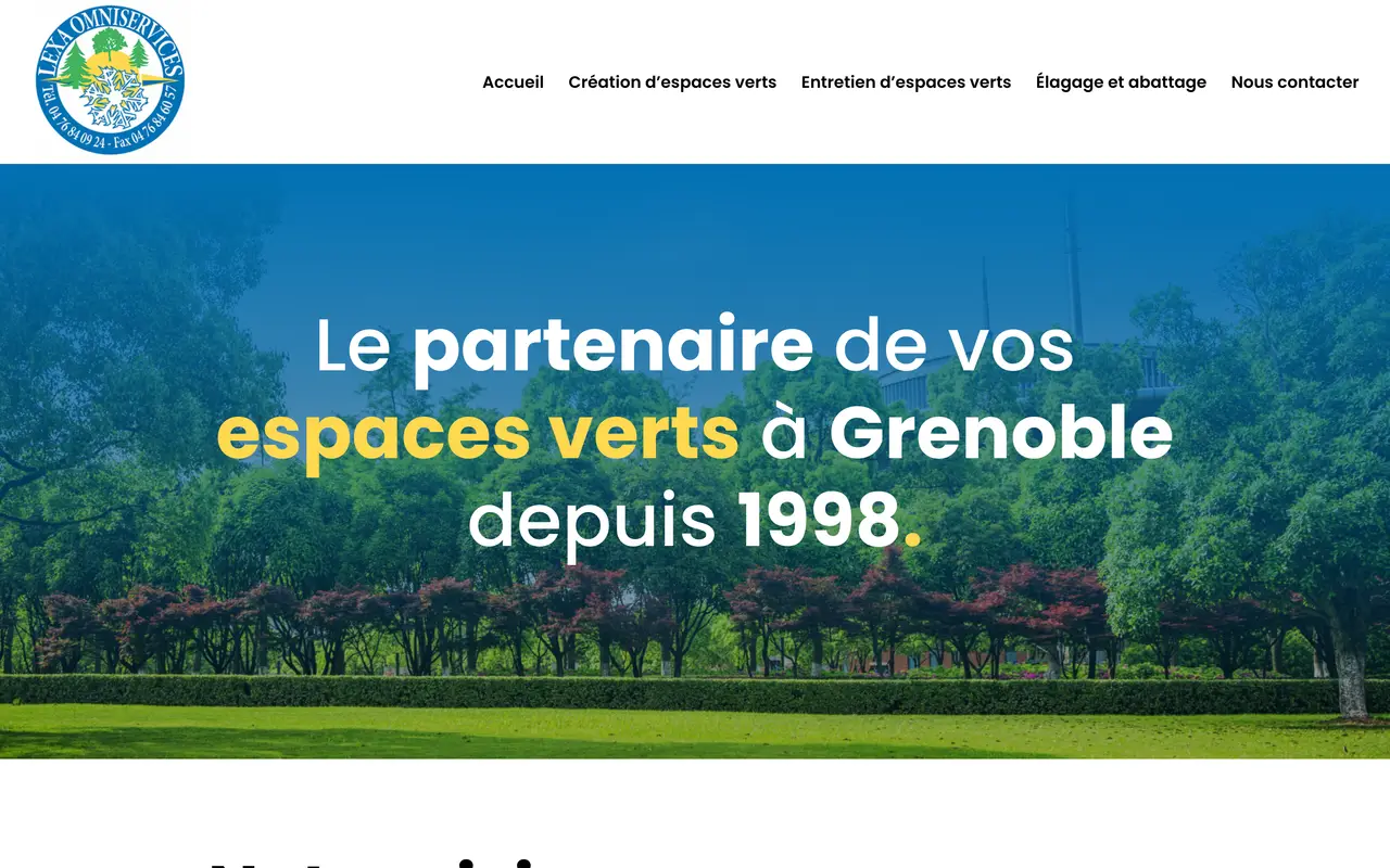 Le site de Lexa, espaces verts, Grenoble, réalisé par Odratta
